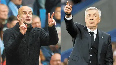 Este será el tercer choque entre Guardiola y Ancelotti en semifinales de la Champions.  Foto: Reuters