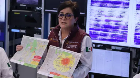 Laura Velázquez Alzúa, coordinadora nacional de Protección Civil. Foto EE: Eric Lugo