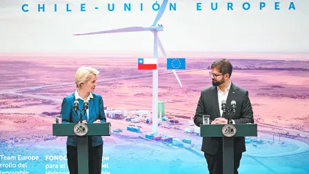 CHILE-EU-DIPLOMACY-BORIC-LEYEN