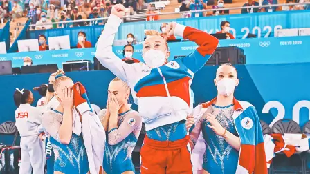 Atletas rusas en Juegos Olímpicos de Tokio. Foto: AFP