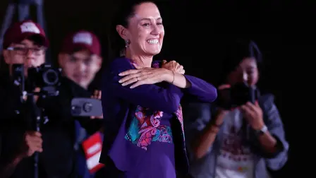 Claudia Sheinbaum celebró su virtual triunfo como presidenta. Foto: Reuters