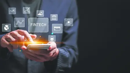 Fintech,(financial,Technology),And,Digital,Money,Concept.,Businessman,Use,Mobile