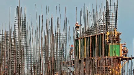 Obra en construcción en la Ciudad de México