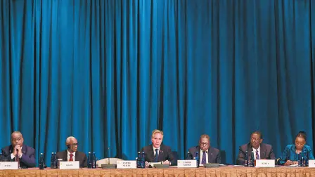 U.S. Secretary of State Antony Blinken speaks during a Multilateral Meeting on Building on Progress to Restore Security in Haiti in New York City, U.S., September 25, 2024. REUTERS/Caitlin Ochs/Pool