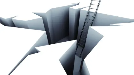 Escape on ladder from the pit