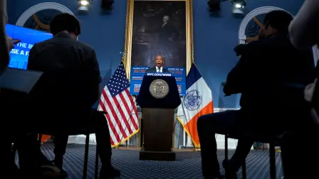 El alcalde de la ciudad de Nueva York, Eric Adams