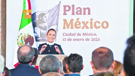 Presentacion del  Plan México, Sheinbaum. Museo de antropologia.