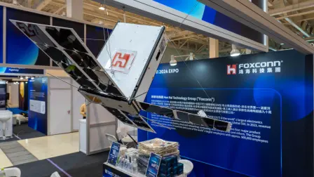 Estand de Foxconn en una exposición de 2024.