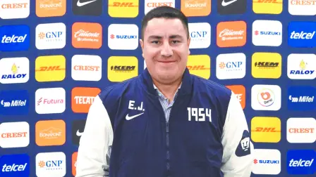 Efraín Juárez, nuevo director técnico de Pumas, durante una conferencia de prensa en la Cantera de las instalaciones de Ciudad Universitaria.FOTO: GRACIELA LÓPEZ/CUARTOSCURO.COM