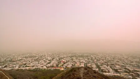 Contingencia en Monterrey, Nuevo León, por tormenta de polvo.