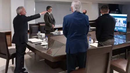 Marco A. García Ayala en su toma de protesta.