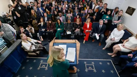 Sala de prensa de la Casa Blanca.