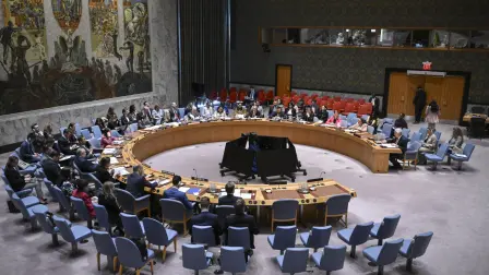 El Alto Comisionado de las Naciones Unidas para los Refugiados, Filippo Grandi, se dirige al Consejo de Seguridad en la sede de las Naciones Unidas