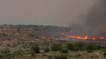 Incendios forestales se acercaban hacia la ciudad de Jerusalén. Foto: AFP