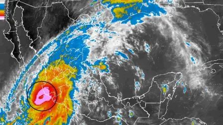 Imagen satelital del huracán Patricia, en 2015.
