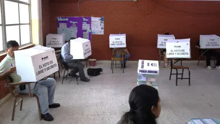Casillas instaladas en el Estado de Nuevo León durante la jornada electoral del 1 de junio. Foto: Cortesía INE Nuevo León