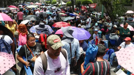 Disturbios en la Secretaria de Gobernación en CDMX por parte de integrantes de la CNTE.
