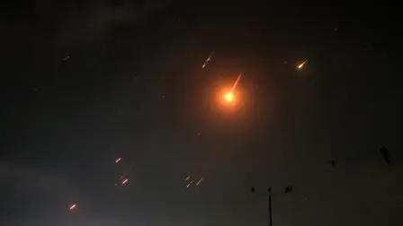 Misiles lanzados desde Irán en contra de Israel.