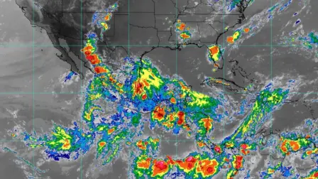 Imagen satelital de México.