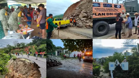 Afectaciones en Oaxaca y Guerrero tras el paso de Erick.