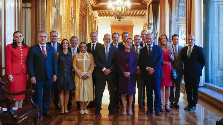 La presidenta de México, Claudia Sheinbaum, se reunió con empresarios en Palacio Nacional.