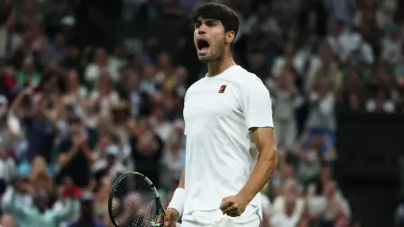 Carlos Alcaraz en Wimbledon.