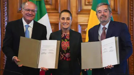 La presidenta Sheinbaum encabeza firma de acuerdos entre México y Brasil.