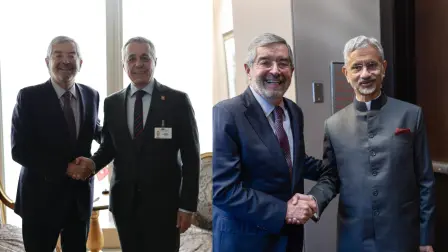 El secretario de Relaciones Exteriores, Juan Ramón de la Fuente, se reunió con el consejero federal y ministro de Asuntos Exteriores de Suiza, así como con el ministro de Asuntos Exteriores de India.
