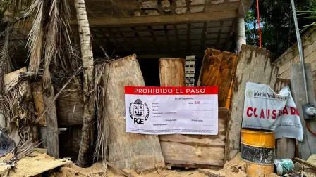 La FGE de Quintana Roo aseguró el inmueble “Adamar”, en Tulum, en el que se llevaron a cabo obras y actividades sin autorización ambiental.