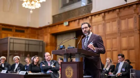 Consultor Jurídico de la Cancillería, Pablo Arrocha Olabuenaga, fue uno de los funcionarios que presentó los argumentos orales de México.