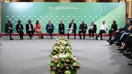 La presidenta de México, Claudia Sheinbaum, se reunió con empresarios el Foro Económico Mundial.