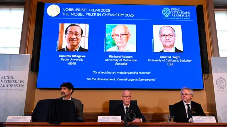 Ganadores del Premio Novel de Química 2025.