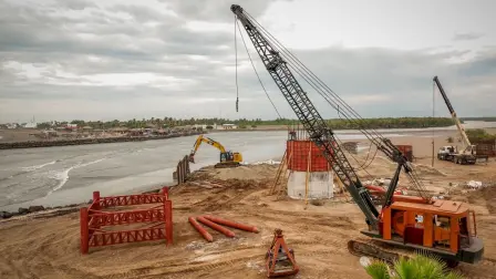 Avances del puente Las Glorias - Boca del Río - Bellavista en Guasave.