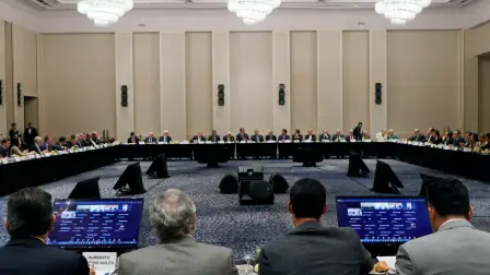 El secretario de Economía, Marcelo Ebrard, se reunió con líderes empresariales.