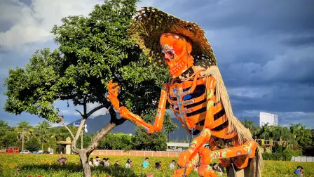 Catrina "La Marchanta", una obra monumental que se encuentra en Atlixco, Puebla
