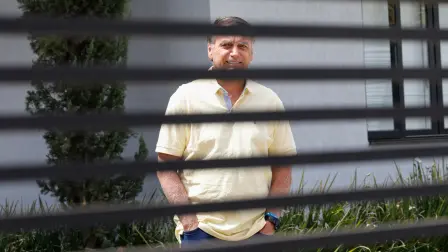 El expresidente brasileño Jair Bolsonaro en su residencia de Brasilia.