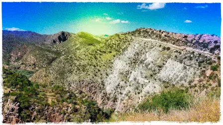 Vista de la secuencia de arcillas de la Sierra de Bacadéhuachi, en Sonora, al norte de México.