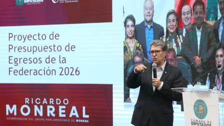 Ricardo Monreal, presidente de la Junta de Coordinación Política (Jucopo) y coordinador de Morena, en conferencia de prensa. Foto: Cortesía Cámara de Diputados