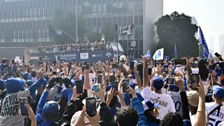 Desfile de celebración de los Dodger.