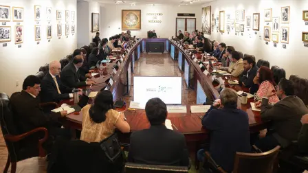 Reunión de la presidenta Claudia Sheinbaum con su gabinete legal y ampliado en Palacio Nacional.