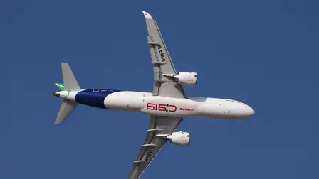 El Comac C919 fue presentado en el Salón Aeronáutico de Dubái. Foto: Reuters