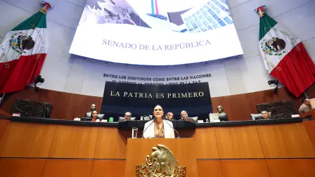 Comparecencia de la secretaria del Bienestar, Ariadna Montiel, ante senadores.