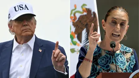La presidenta de México busca apaciguar a su tumultuoso vecino del norte, del que depende en gran medida la economía mexicana. Foto: AFP