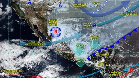 El frente frío 27 y la segunda tormenta invernal de la temporada causarán estragos en gran parte de la República Mexicana.