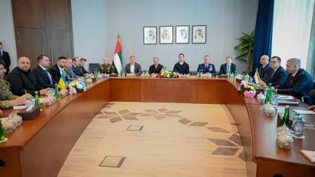 Members of the U.S., Russian and Ukrainian delegations, including United States Special Envoy Steve Witkoff, Jared Kushner, Secretary of Ukraine's National Security and Defence Council Rustem Umerov and head of Russian military intelligence (GRU) and head of Russian’s team in security talk Admiral Igor Kostyukov, attend the second round of trilateral talks in Abu Dhabi, United Arab Emirates, February 4, 2026. UAE Ministry of Foreign Affairs/Handout via REUTERS    THIS IMAGE HAS BEEN SUPPLIED BY A THIRD PARTY. THIS PICTURE WAS PROCESSED BY REUTERS TO ENHANCE QUALITY. BEST QUALITY AVAILABLE. MANDATORY CREDIT.      TPX IMAGES OF THE DAY