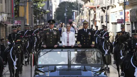 La presidenta de México durante el 113 aniversario de la Marcha de la Lealtad.
