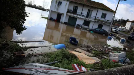 Afectaciones por lluvia en Portugal.