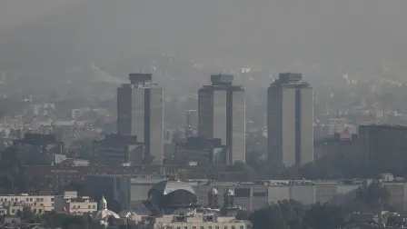 Contingencia ambiental en la Ciudad de México, vista panorámica.