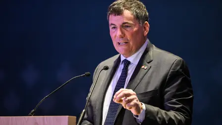 Dominic LeBlanc, ministro responsable de Comercio Canadá-Estados Unidos, durante su visita a México.