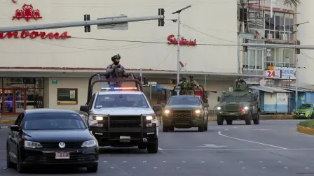 Operativo de vigilancia en el centro de Guadalajara, Jalisco, tras la muerte de El Mencho.